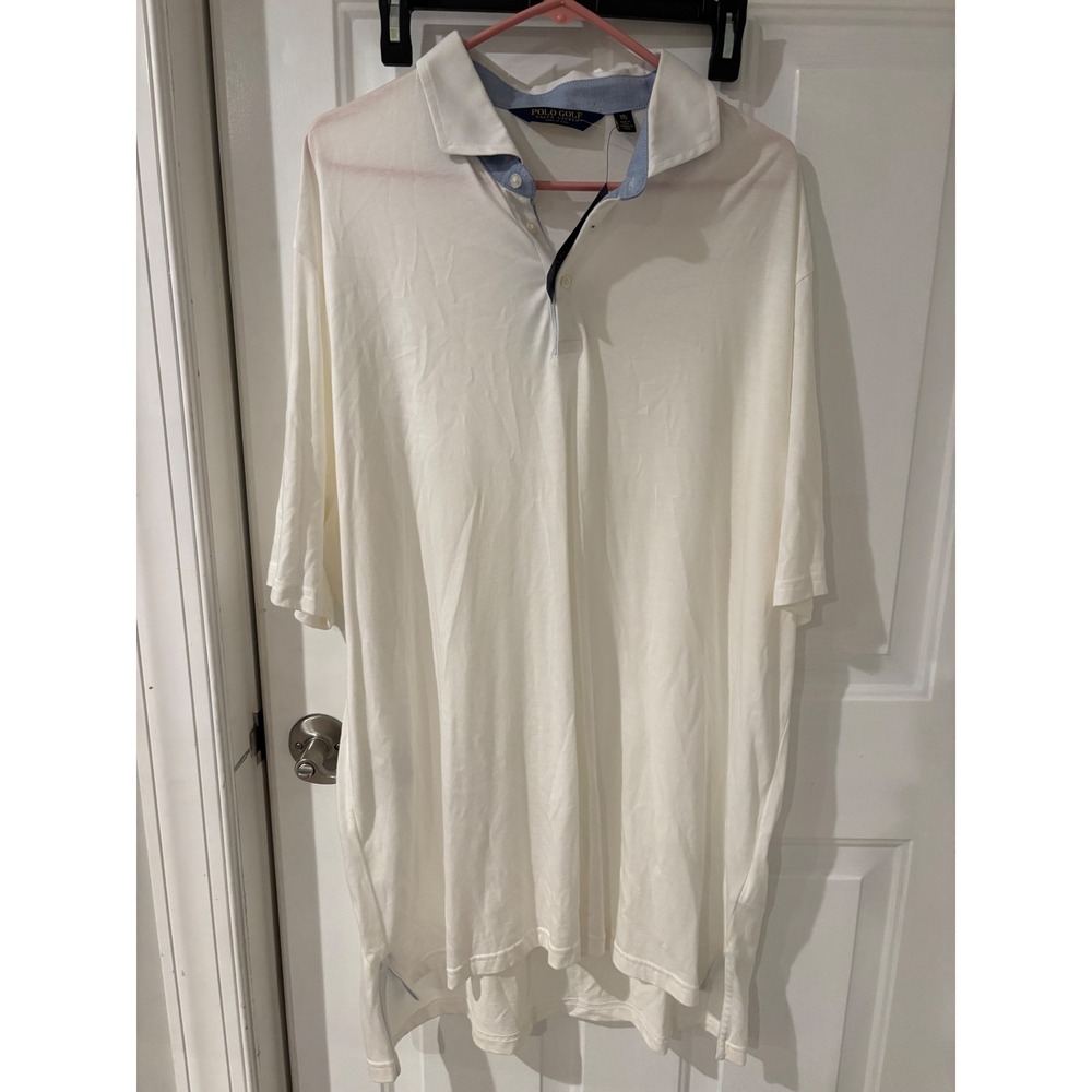 Polo‎ Golf Ralph Lauren XXL White Short Sleeve Polo Shirt